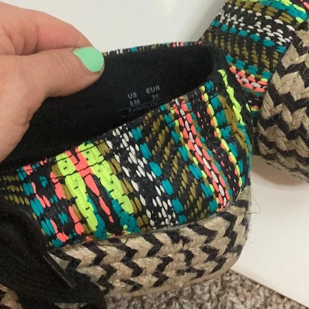 Circus by Sam Edelman Multicolor Striped Espadrille‎ Sneakers 8